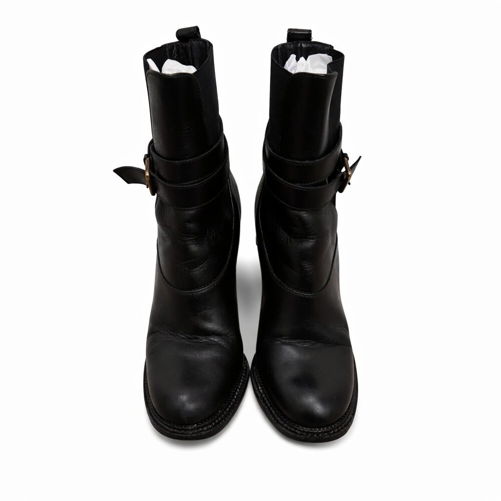 Derek Lam Black Leather Chelsea Booties – EU 39 – Block Heel Ankle Boots – Made - Picture 2 of 5
